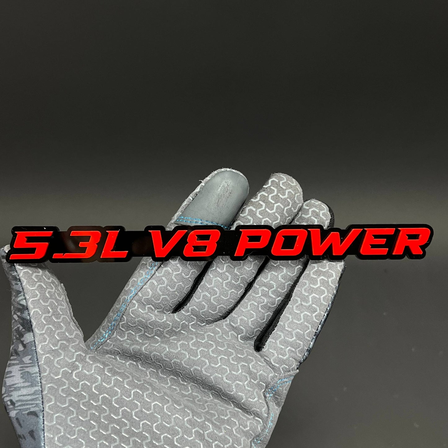 1PC 5.3L V8 POWER 3D Acrylic Badge - Car Truck Emblem Fender Sticker