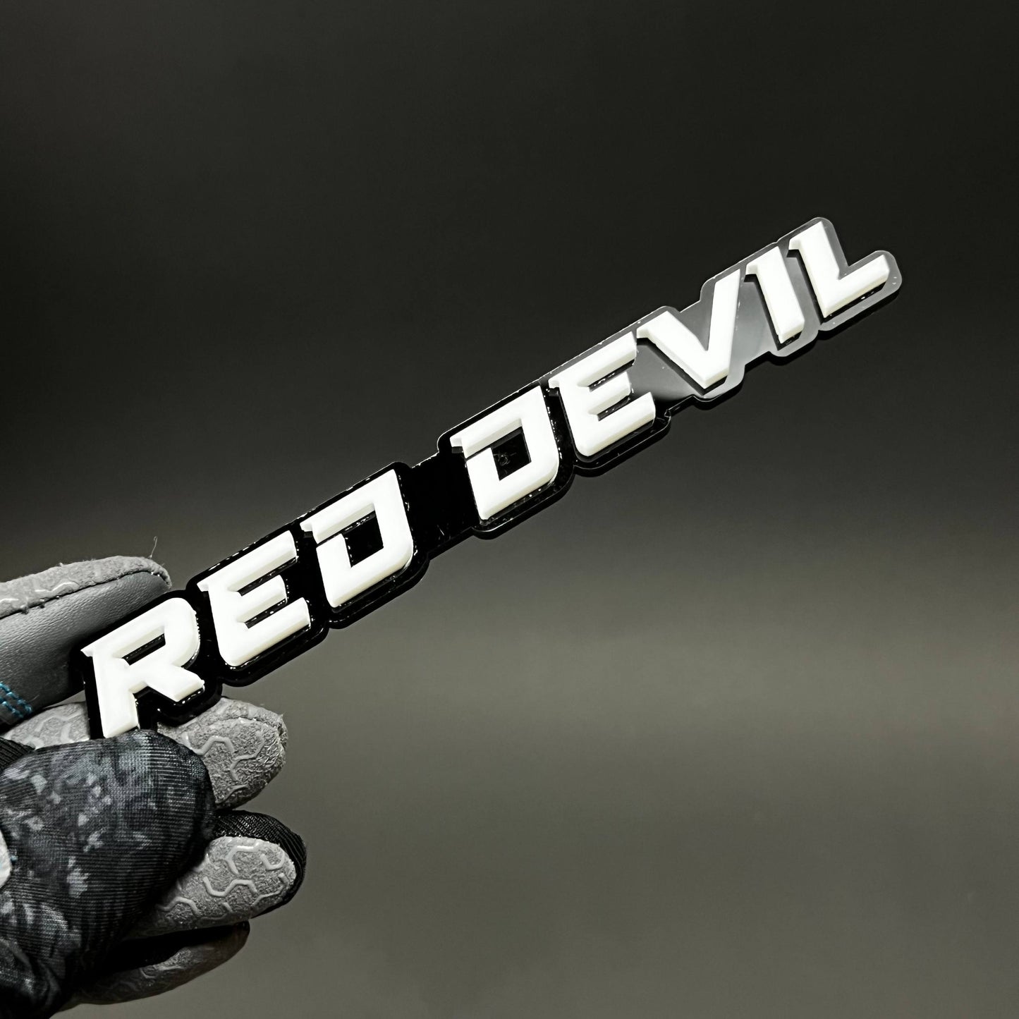 1PC RED DEVIL 3D Acrylic Badge - Car Truck Emblem Fender Tailgate Trunk Sticker