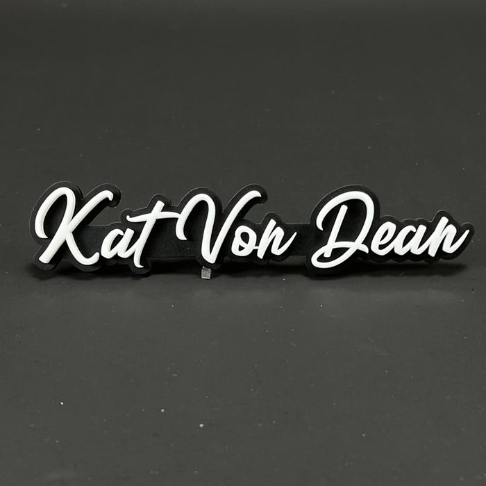 1PC Kat Von Dean 3D Acrylic Badge - Car Truck Emblem Fender Sticker