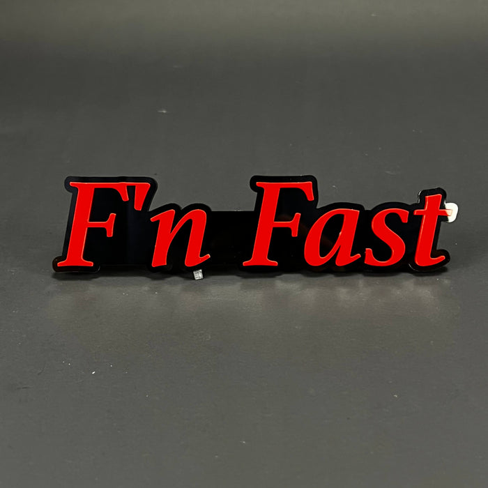 1PC F'n Fast 3D Acrylic Badge - Car Truck Emblem Fender Tailgate Trunk Sticker