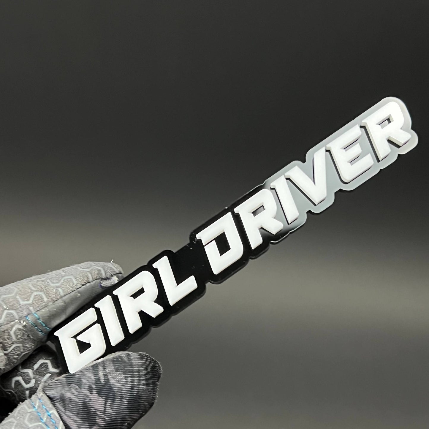 1PC GIRL DRIVER 3D Acrylic Badge - Car Truck Emblem Fender Sticker