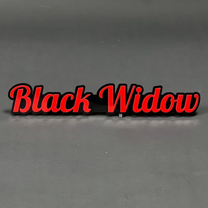 1PC Black Widow 3D Acrylic Badge - Car Truck Emblem Fender Sticker