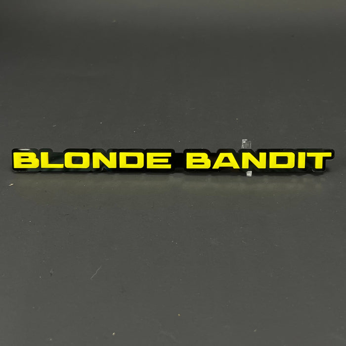 1PC BLONDE BANDIT 3D Acrylic Badge - Car Truck Emblem Fender Sticker