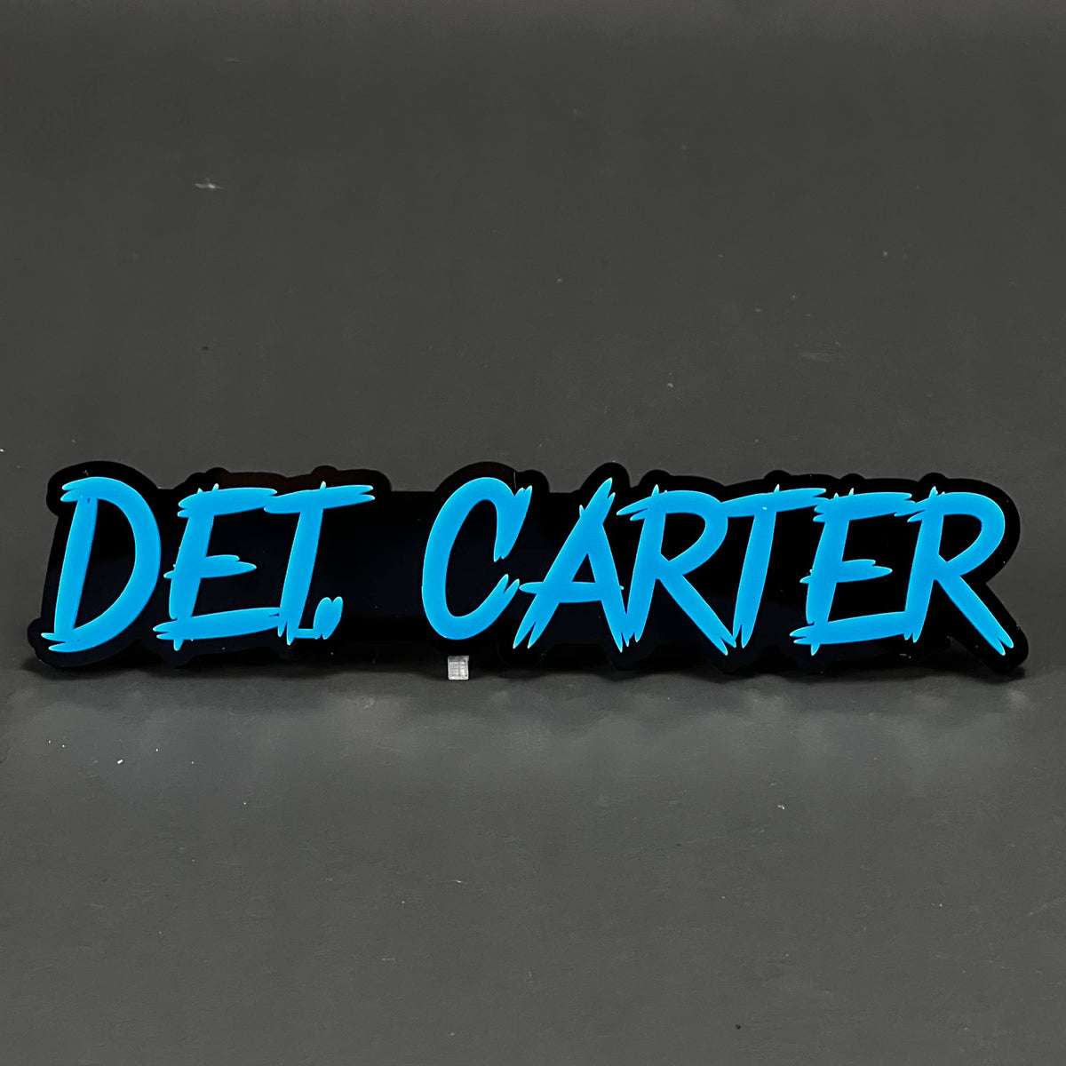 1PC DET. CARTER 3D Acrylic Badge - Car Truck Emblem Fender Sticker