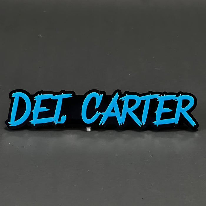 1PC DET. CARTER 3D Acrylic Badge - Car Truck Emblem Fender Sticker