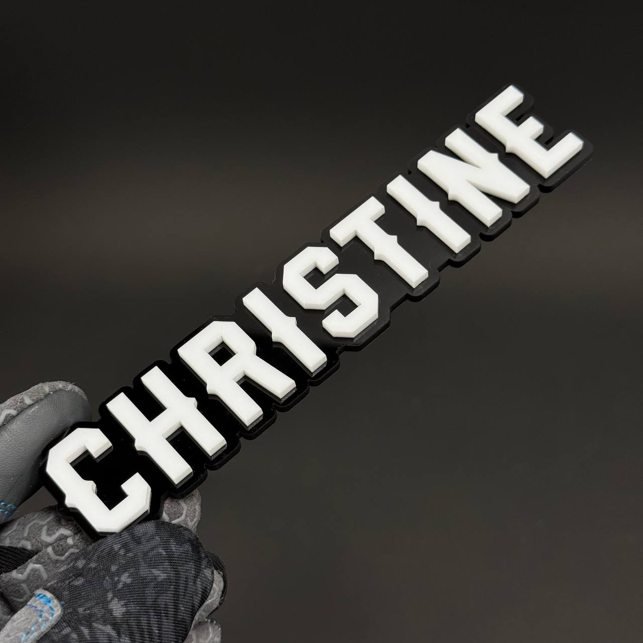 1PC CHRISTINE 3D Acrylic Badge - Car Truck Emblem Fender Tailgate Trunk Sticker