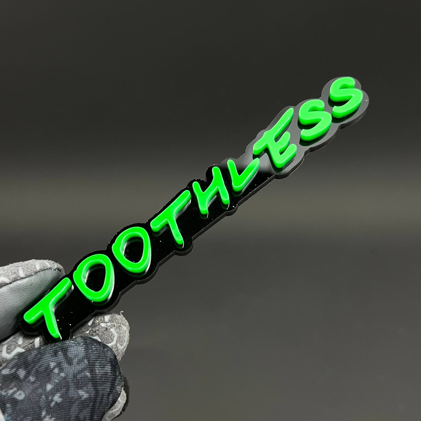 1PC TOOTHLESS 3D Acrylic Badge - Car Truck Emblem Fender Tailgate Trunk Sticker
