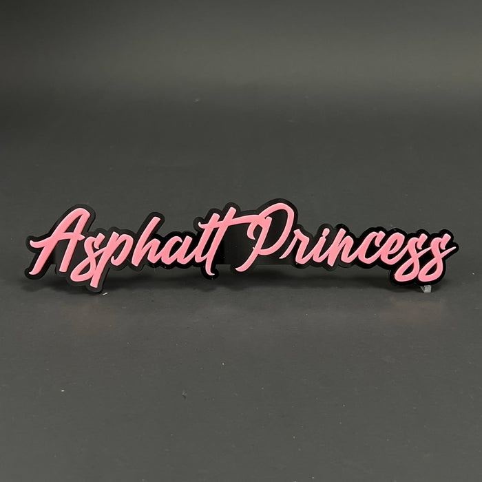1PC Asphalt Princess 3D Acrylic Badge - Car Truck Emblem Fender Sticker