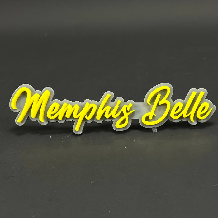 1PC Memphis Belle 3D Acrylic Badge - Car Truck Emblem Fender Sticker