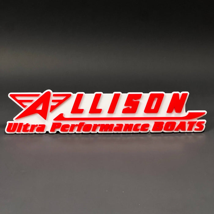 1PC ALLISON Ultra Performance BOATS 3D Acrylic Car Badge - Fender Emblem