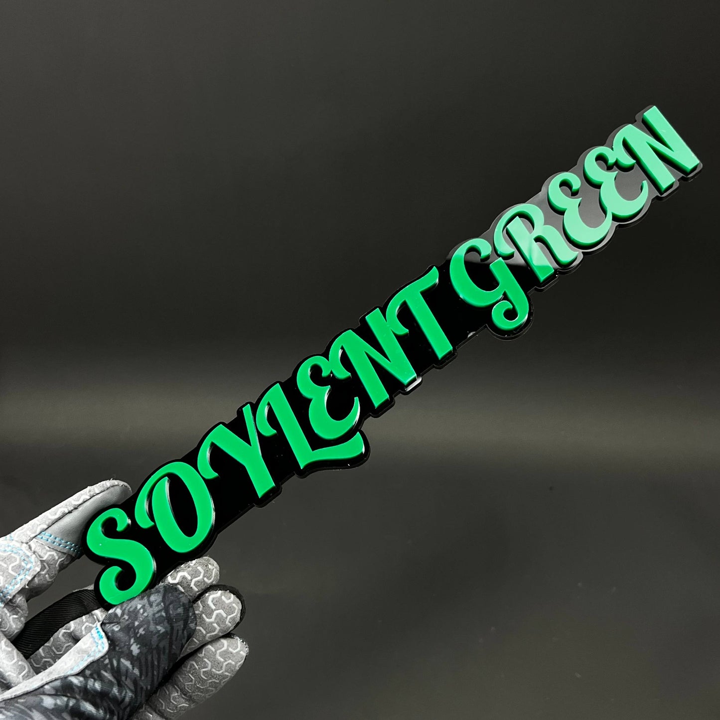 1PC SOYLENT GREEN 3D Acrylic Badge - Car Truck Emblem Fender Sticker