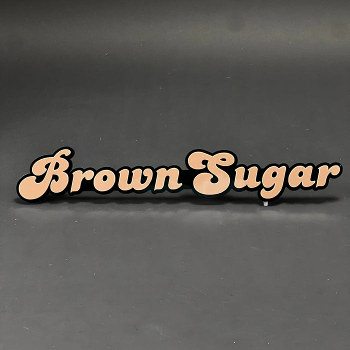 1PC Brown Sugar 3D Acrylic Badge - Car Truck Emblem Fender Sticker