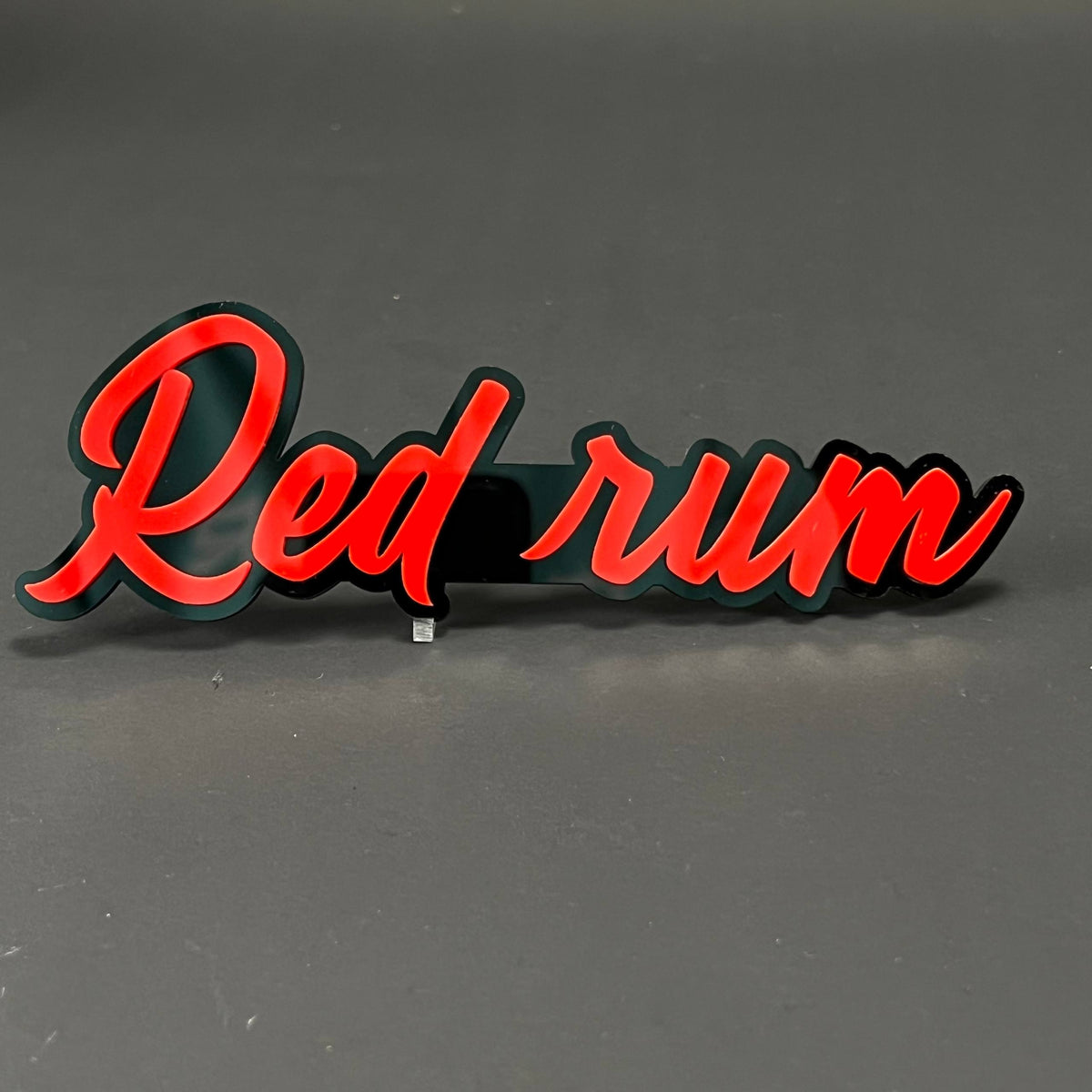1PC Red rum 3D Acrylic Badge - Car Truck Emblem Fender Tailgate Trunk Sticker