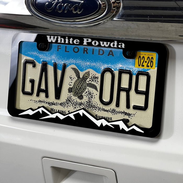 1PC White Powda 3D Acrylic Badge - Car Truck Emblem Fender Sticker