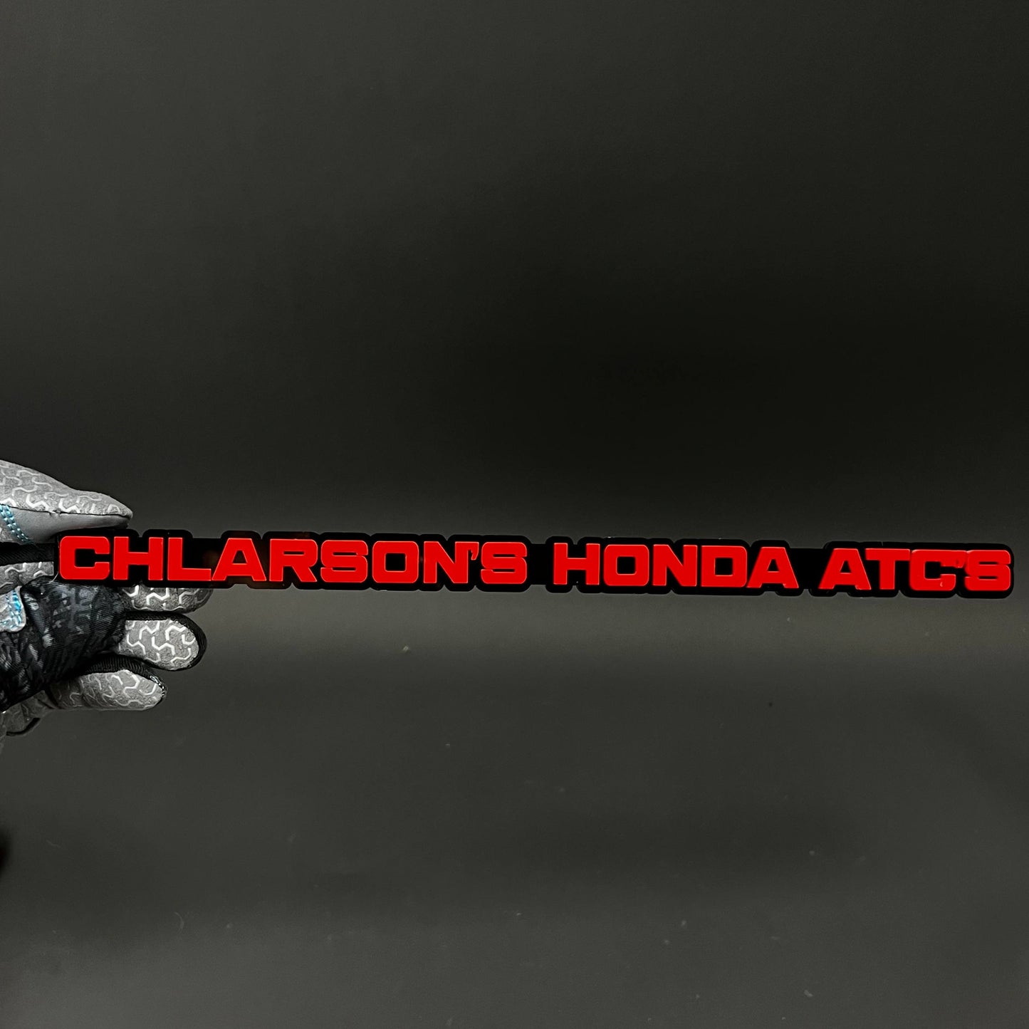 1PC CHLARSON'S HONDA ATC'S 3D Acrylic Badge - Car Truck Emblem Fender Sticker