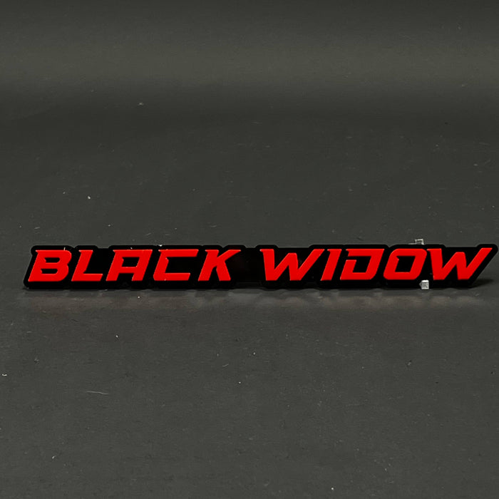 1PC BLACK WIDOW 3D Acrylic Badge - Car Truck Emblem Fender Sticker
