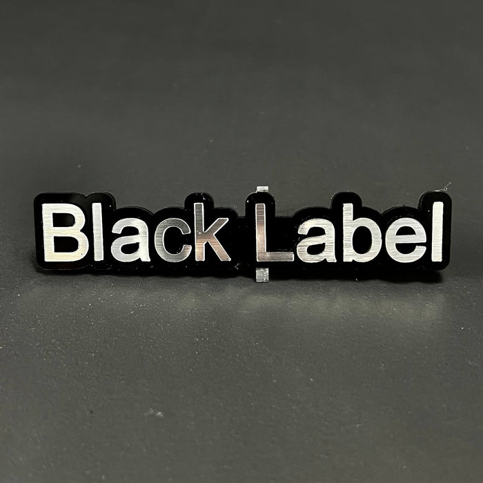 1PC Black Label 3D Acrylic Badge - Car Truck Emblem Fender Sticker