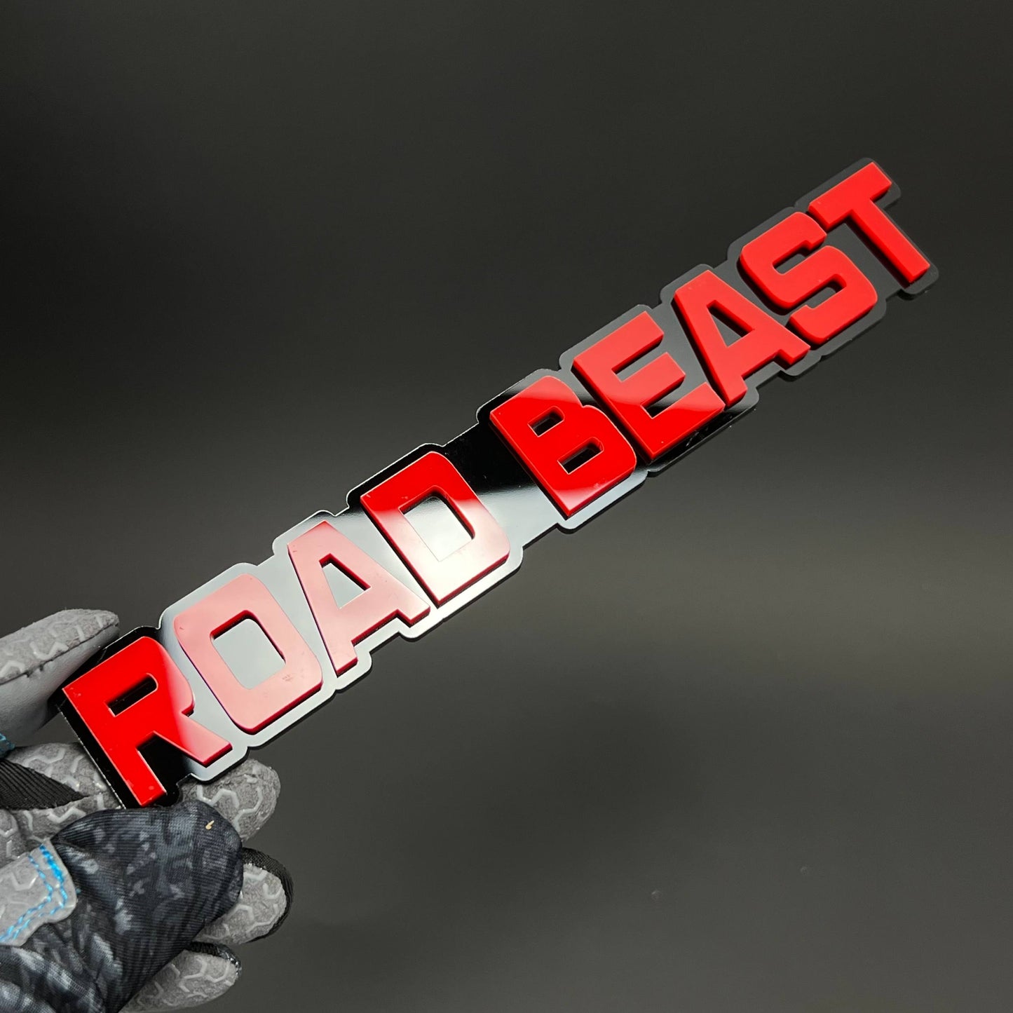 1PC ROAD BEAST 3D Acrylic Badge - Car Truck Emblem Fender Tailgate Trunk Sticker