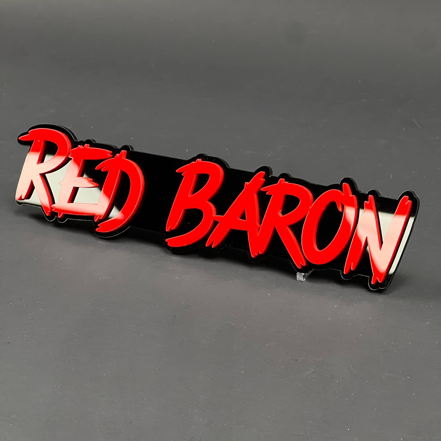 1PC RED BARON 3D Acrylic Badge - Car Truck Emblem Fender Tailgate Trunk Sticker