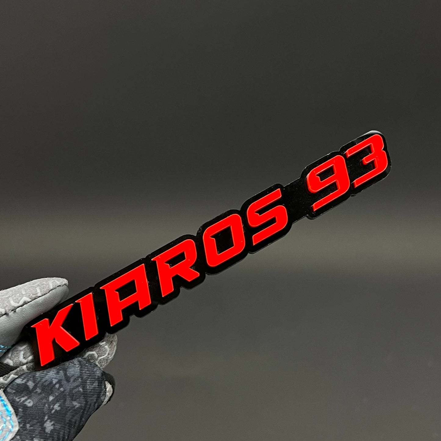 1PC KIAROS 93 3D Acrylic Badge - Car Truck Emblem Fender Tailgate Trunk Sticker