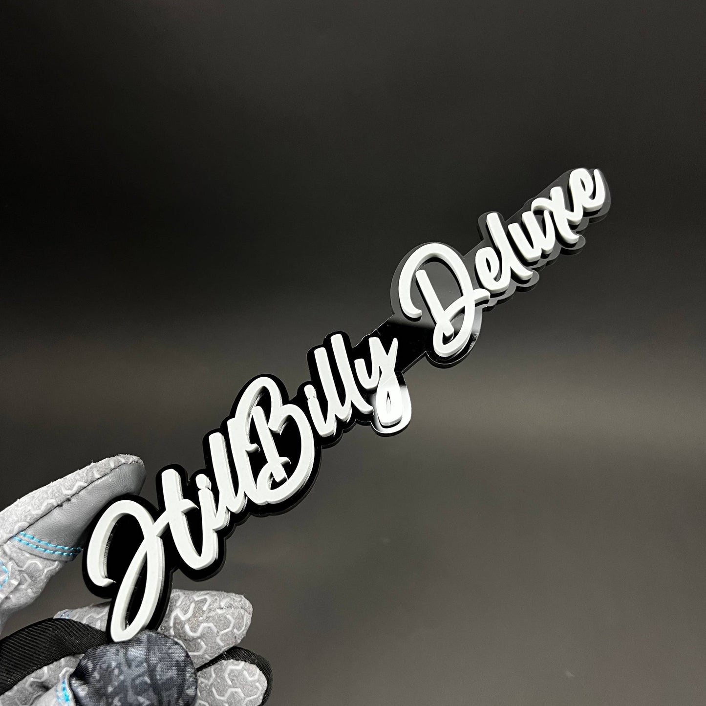 1PC HillBilly Deluxe 3D Acrylic Badge - Car Truck Emblem Fender Sticker