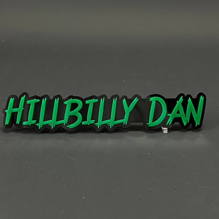 1PC HILLBILLY DAN 3D Acrylic Badge - Car Truck Emblem Fender Sticker