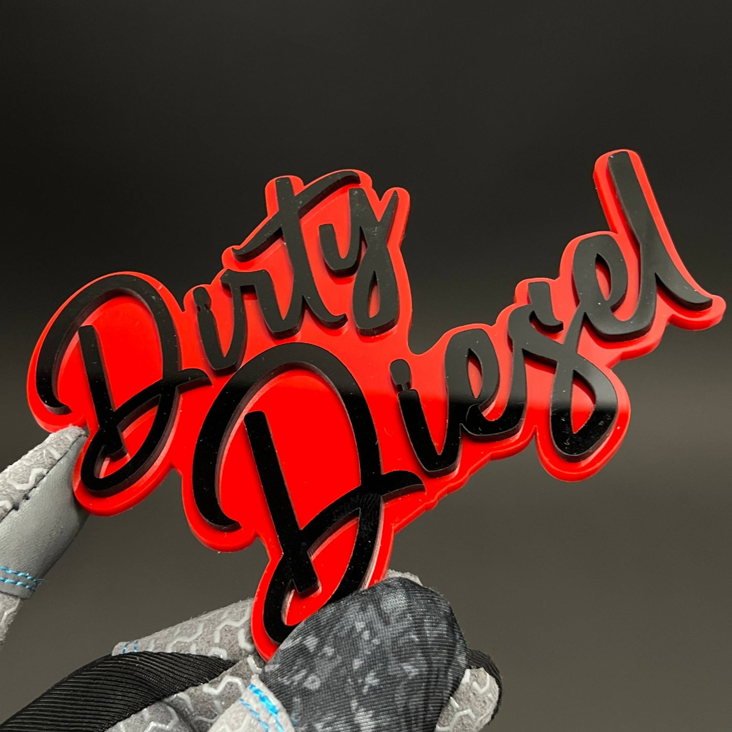 1PC Dirty Diesel 3D Acrylic Badge - Car Truck Emblem Fender Sticker
