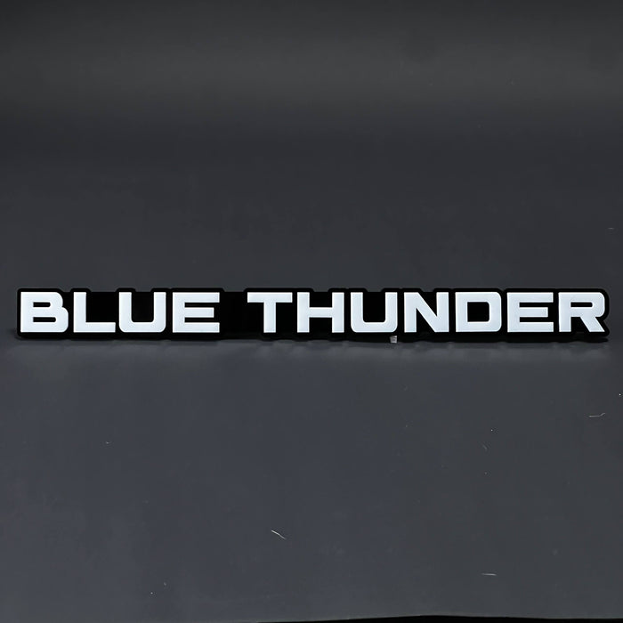 1PC BLUE THUNDER 3D Acrylic Badge - Car Truck Emblem Fender Sticker