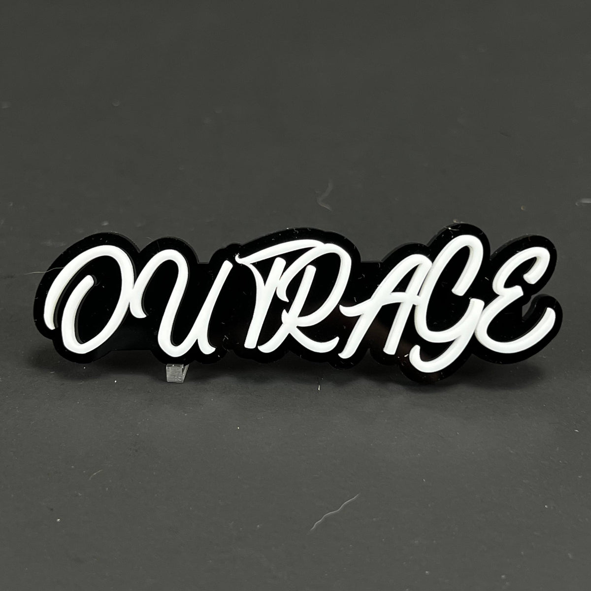 1PC OUTRAGE 3D Acrylic Badge - Car Truck Emblem Fender Tailgate Trunk Sticker
