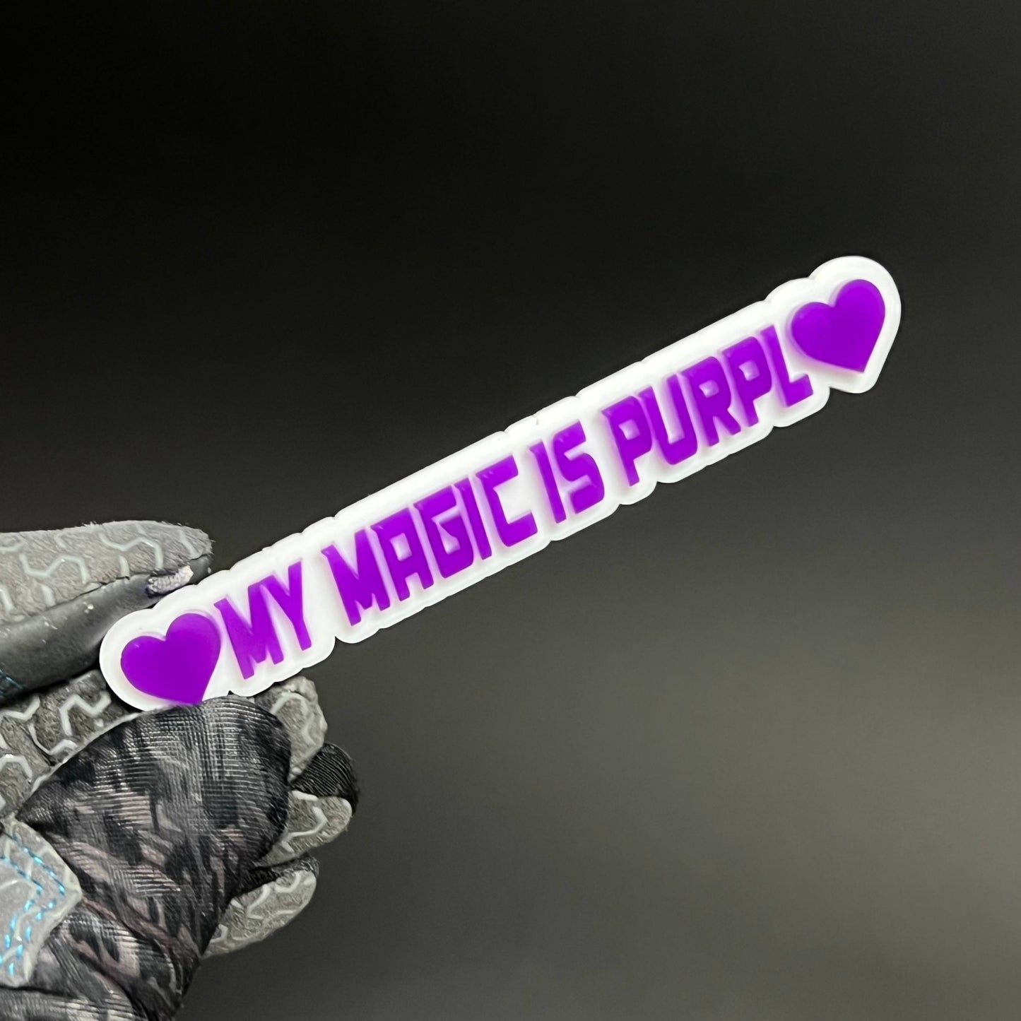 1PC MY MAGIC IS PURPLE 3D Acrylic Badge - Car Truck Emblem Fender Sticker