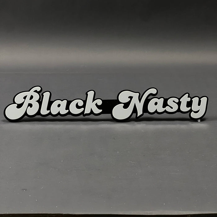 1PC Black Nasty 3D Acrylic Badge - Car Truck Emblem Fender Sticker