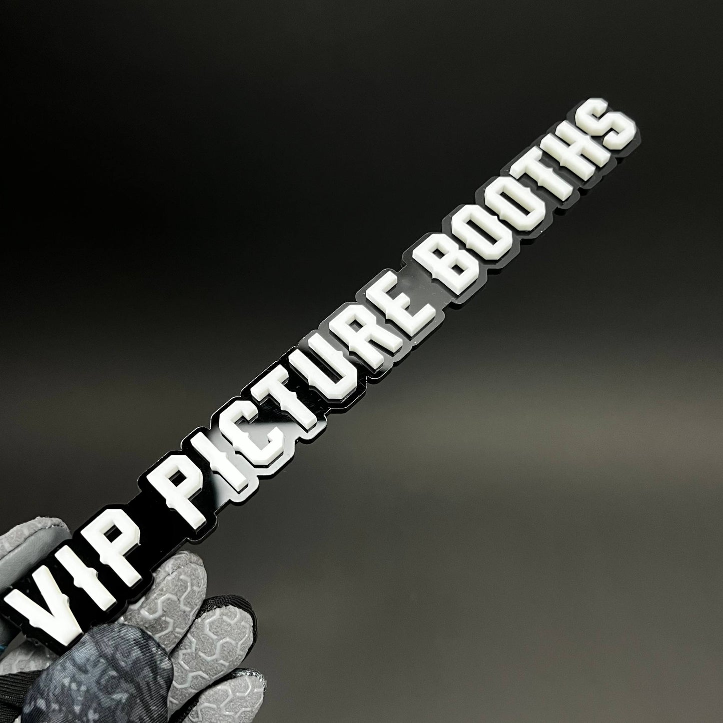 1PC VIP PICTURE BOOTHS 3D Acrylic Badge - Car Truck Emblem Fender Sticker