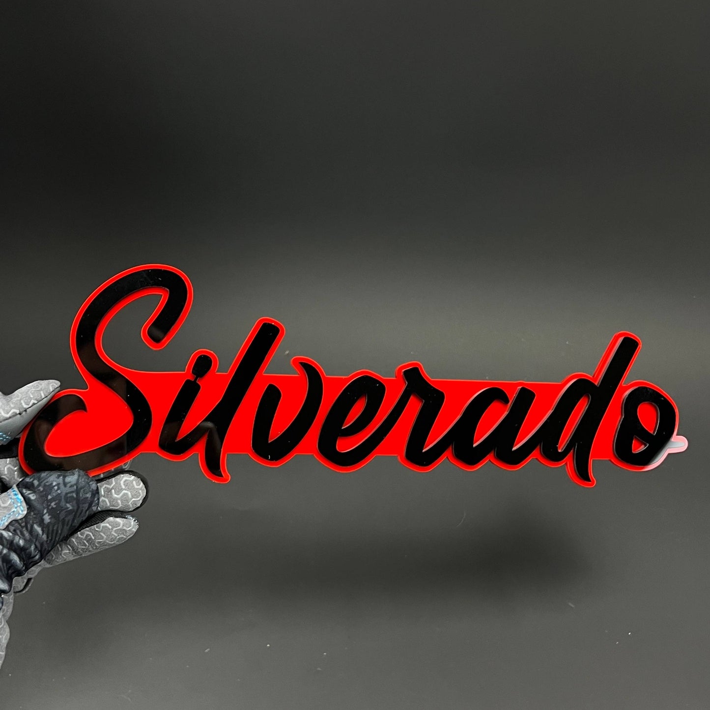 1PC Silverado 3D Acrylic Badge - Car Truck Emblem Fender Tailgate Trunk Sticker