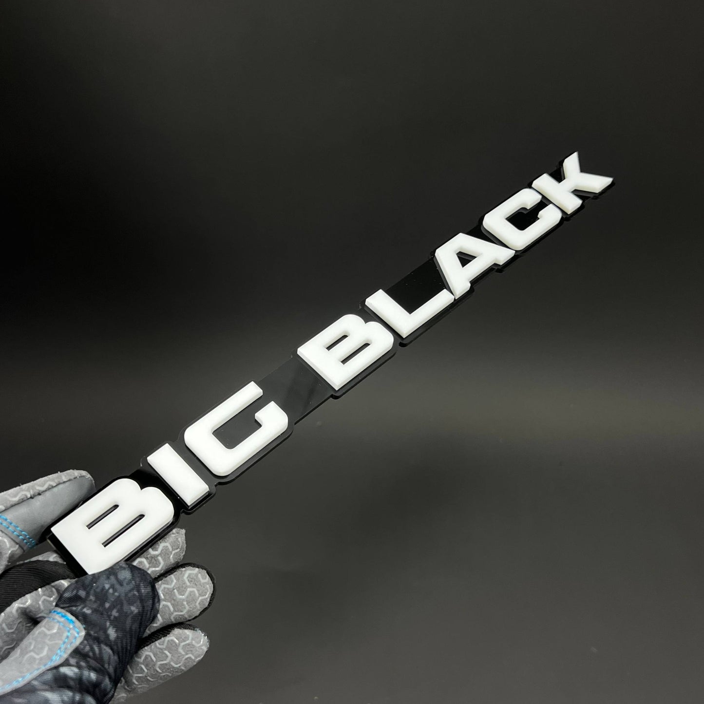 1PC BIG BLACK 3D Acrylic Badge - Car Truck Emblem Fender Tailgate Trunk Sticker