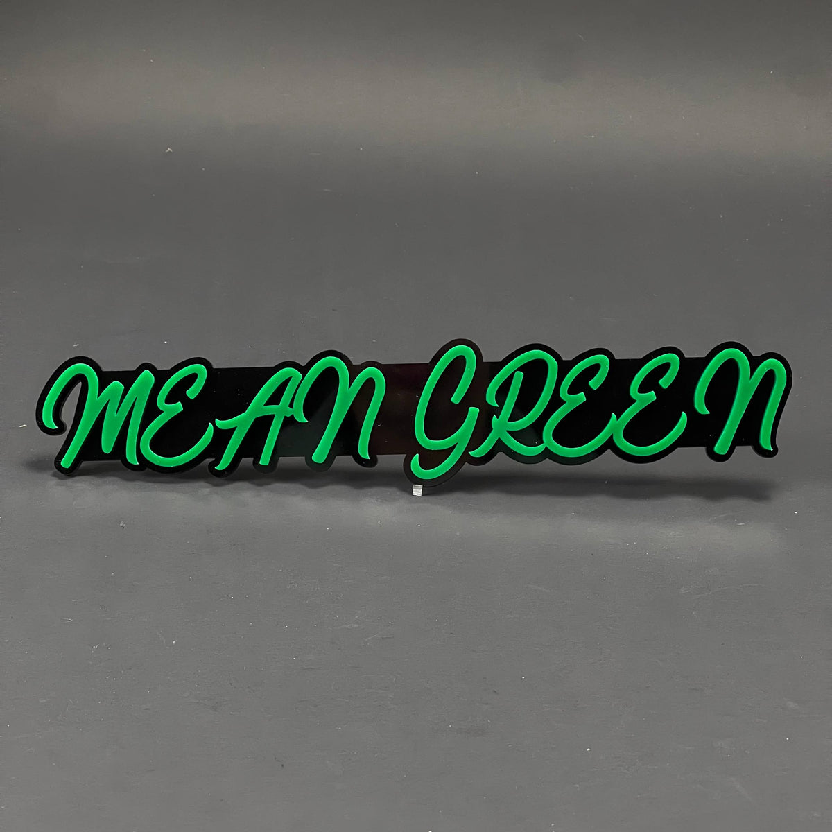 1PC MEAN GREEN 3D Acrylic Badge - Car Truck Emblem Fender Tailgate Trunk Sticker
