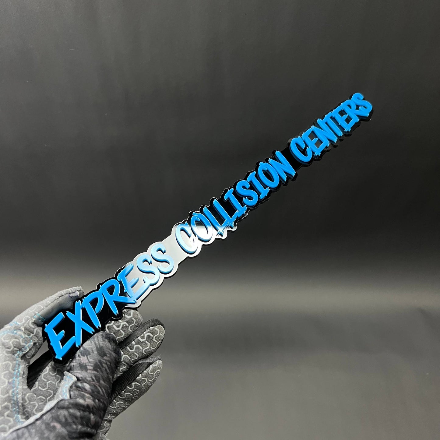1PC EXPRESS COLLISION CENTERS 3D Acrylic Badge - Car Truck Emblem Fender Sticker