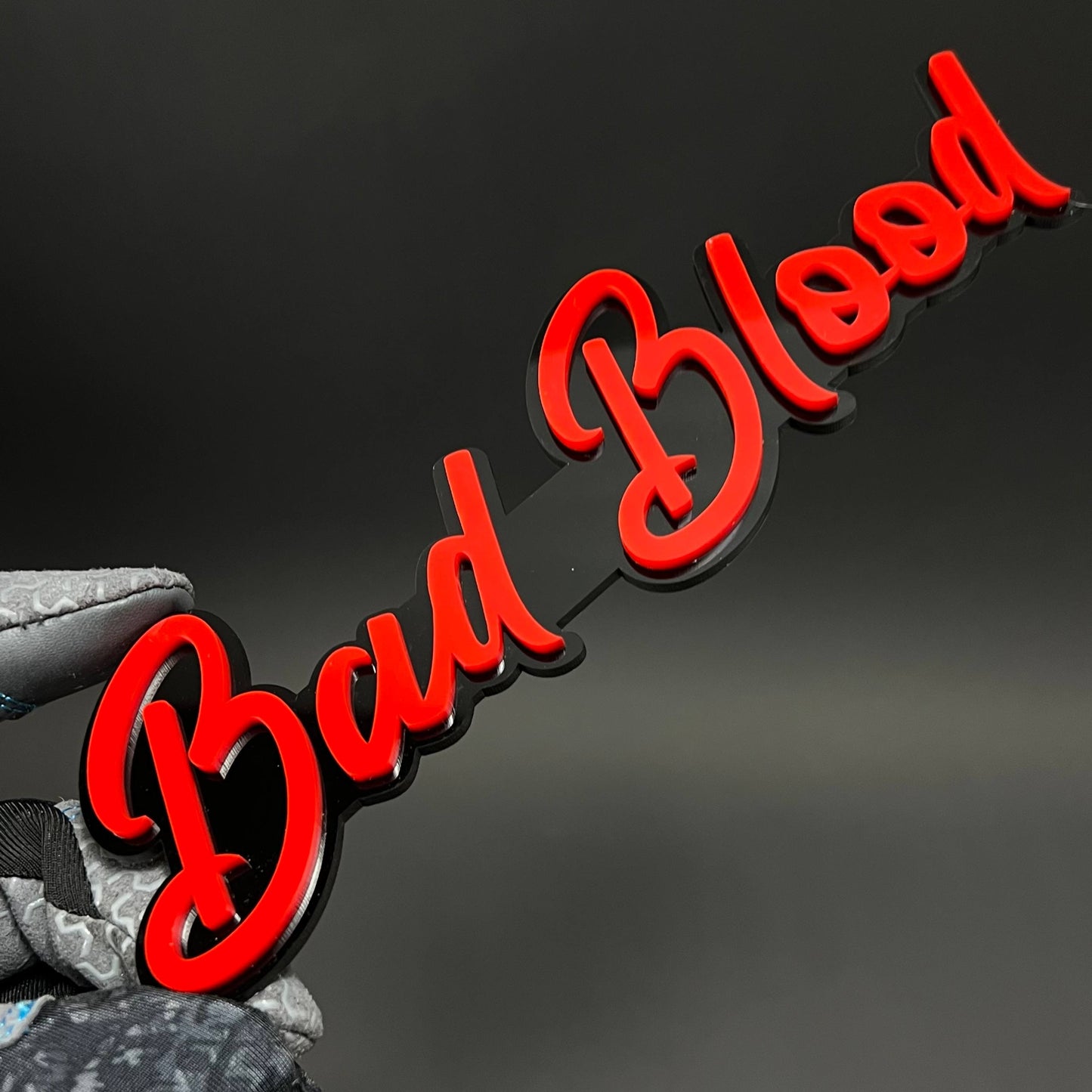 1PC Bad Blood 3D Acrylic Badge - Car Truck Emblem Fender Tailgate Trunk Sticker