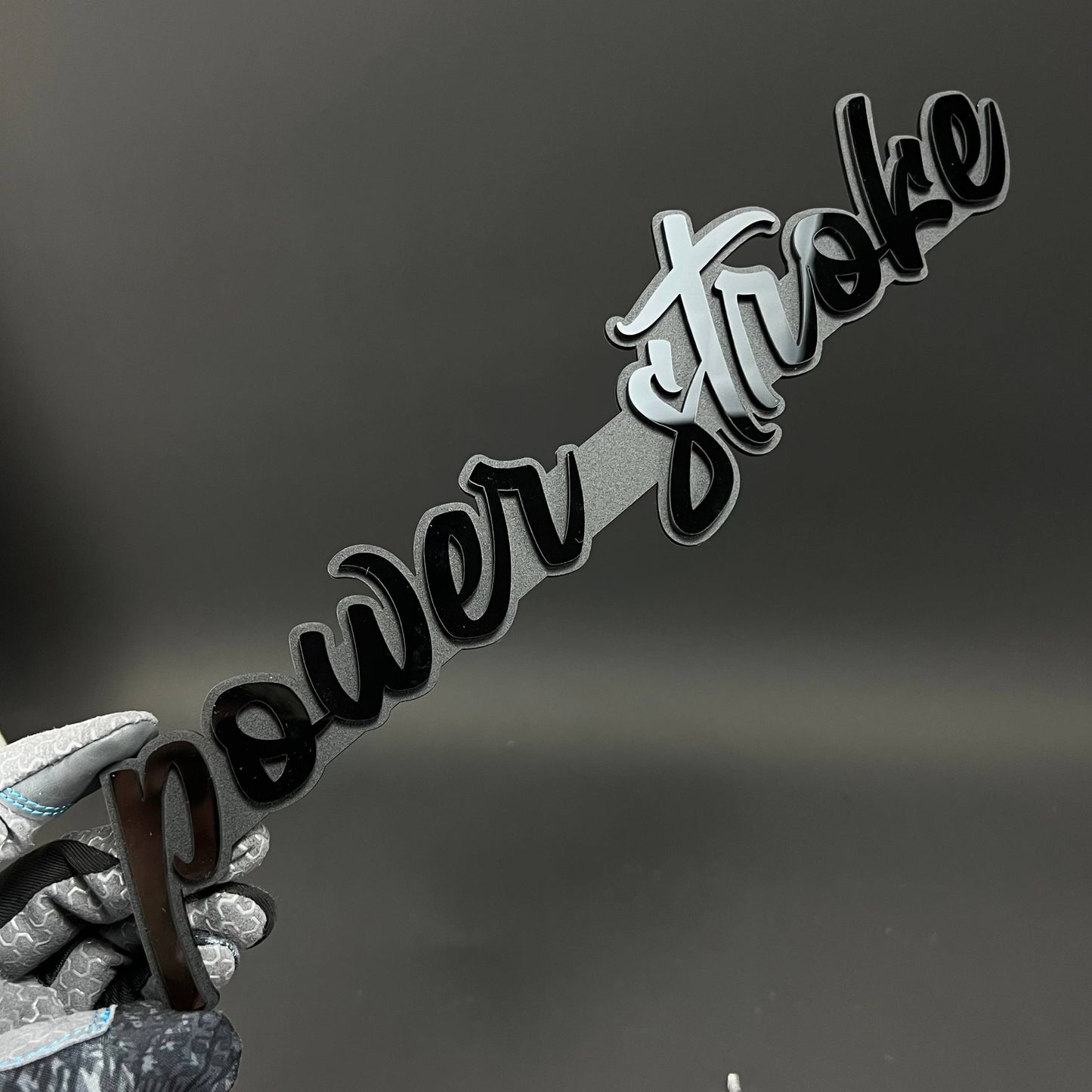 1PC power stroke 3D Acrylic Badge - Car Truck Emblem Fender Sticker