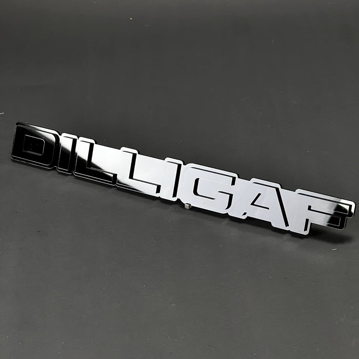 1PC DILLIGAF 3D Acrylic Badge - Car Truck Emblem Fender Tailgate Trunk Sticker
