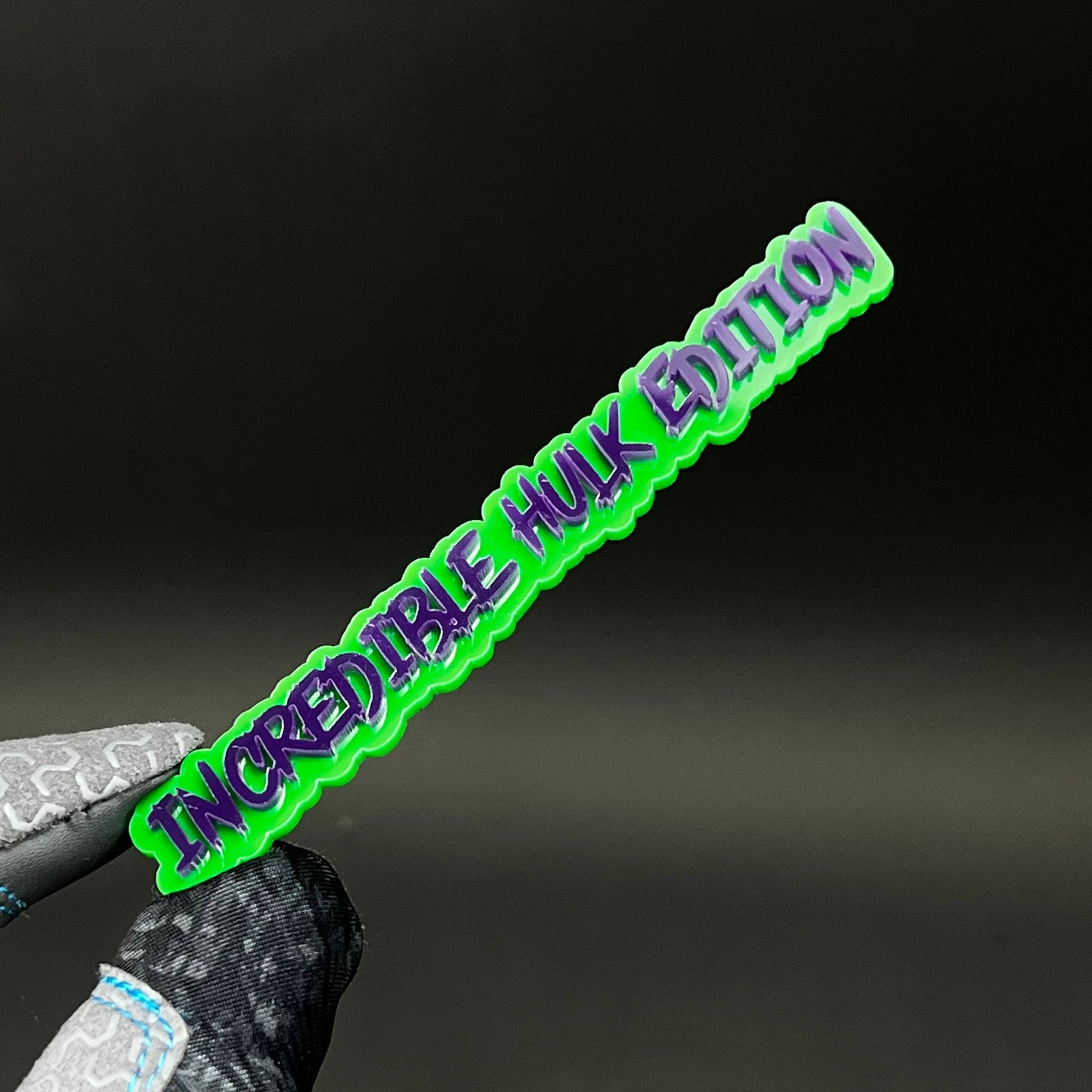 1PC INCREDIBLE HULK EDITION 3D Acrylic Badge - Car Truck Emblem Fender Sticker
