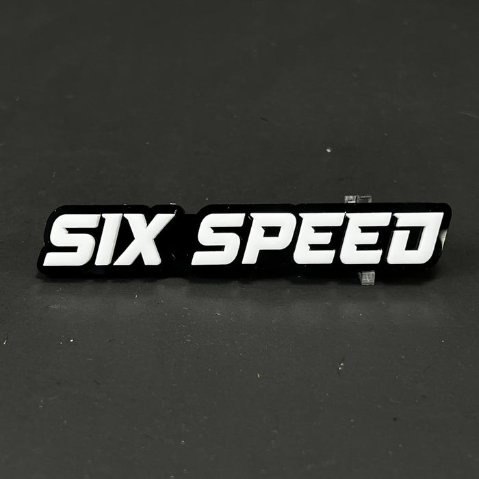 1PC SIX SPEED 3D Acrylic Badge - Car Truck Emblem Fender Tailgate Trunk Sticker
