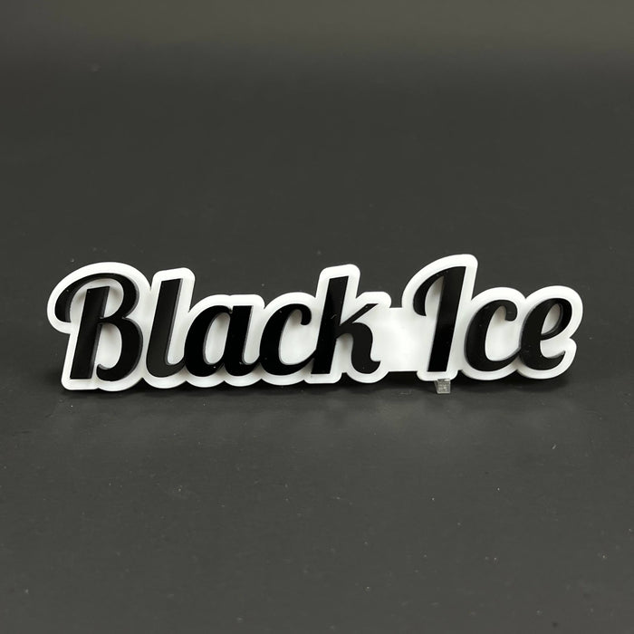 1PC Black Ice 3D Acrylic Badge - Car Truck Emblem Fender Tailgate Trunk Sticker