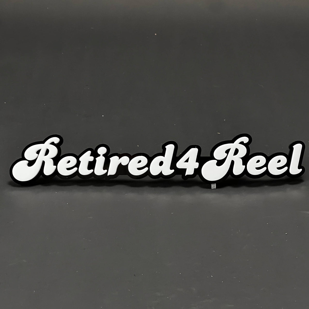 1PC Retired4Reel 3D Acrylic Badge - Car Truck Emblem Fender Sticker