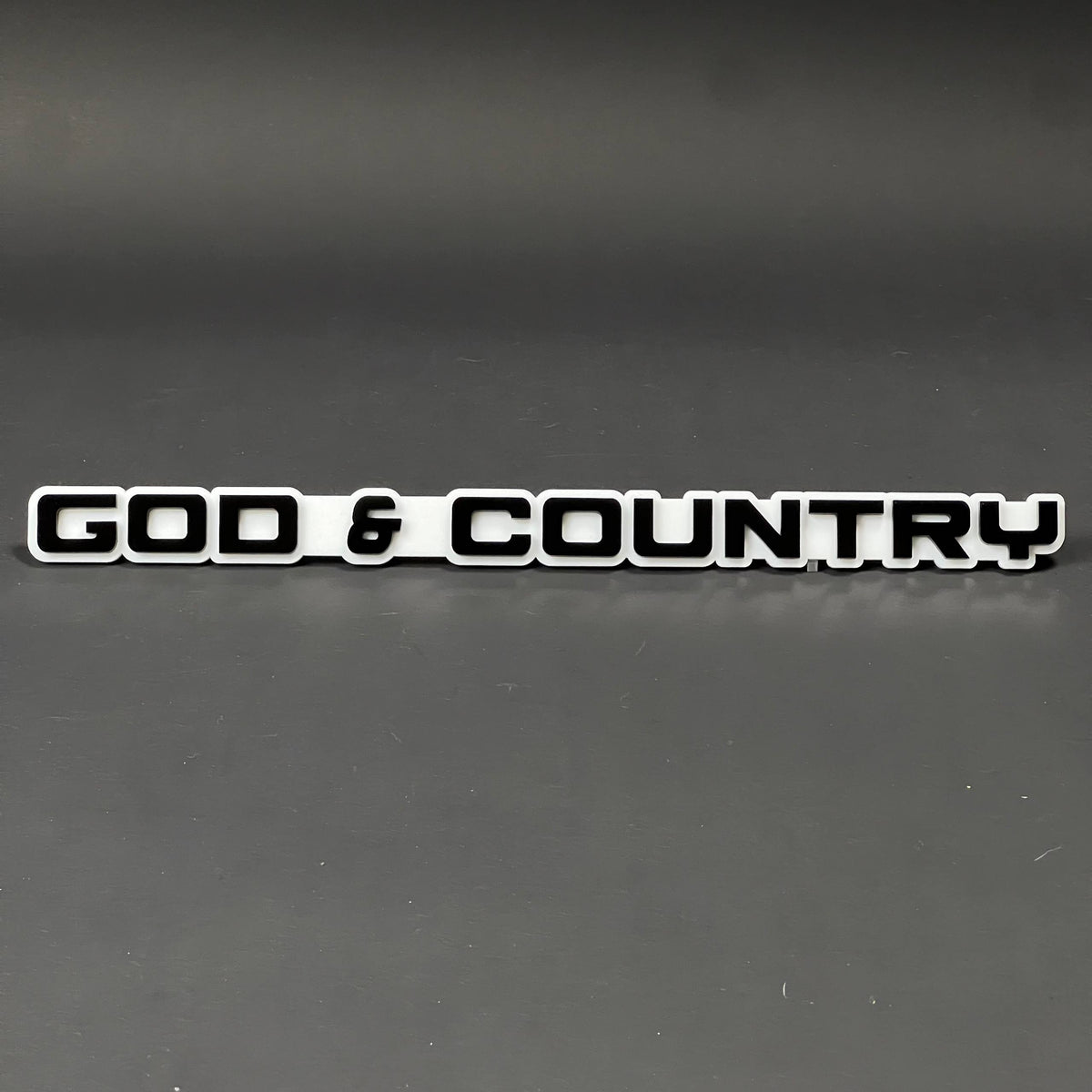 1PC GOD & COUNTRY 3D Acrylic Badge - Car Truck Emblem Fender Sticker