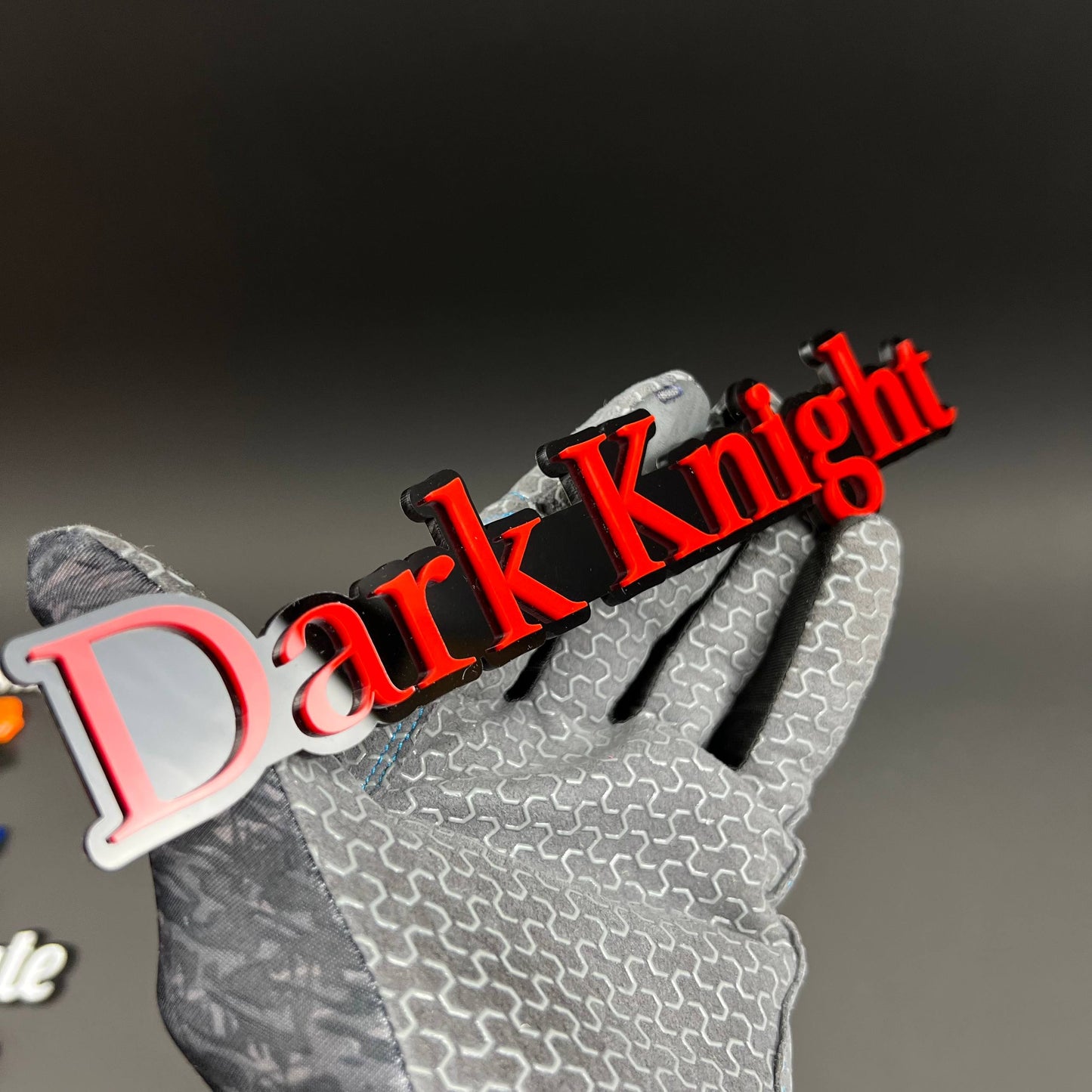 1PC Dark Knight 3D Acrylic Badge - Car Truck Emblem Fender Sticker
