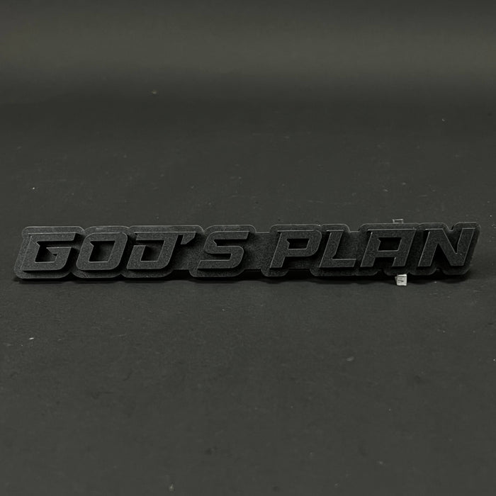 1PC GOD'S PLAN 3D Acrylic Badge - Car Truck Emblem Fender Tailgate Trunk Sticker
