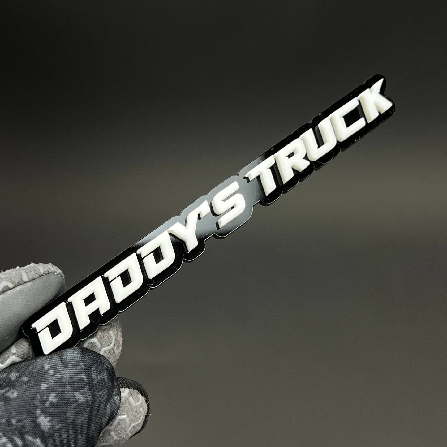 1PC DADDY'S TRUCK 3D Acrylic Badge - Car Truck Emblem Fender Sticker