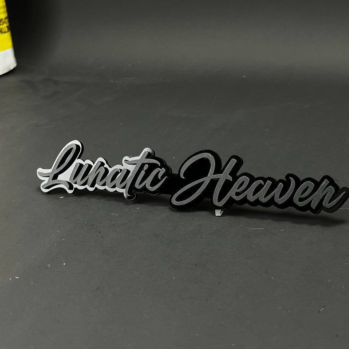 1PC Lunatic Heaven 3D Acrylic Badge - Car Truck Emblem Fender Sticker