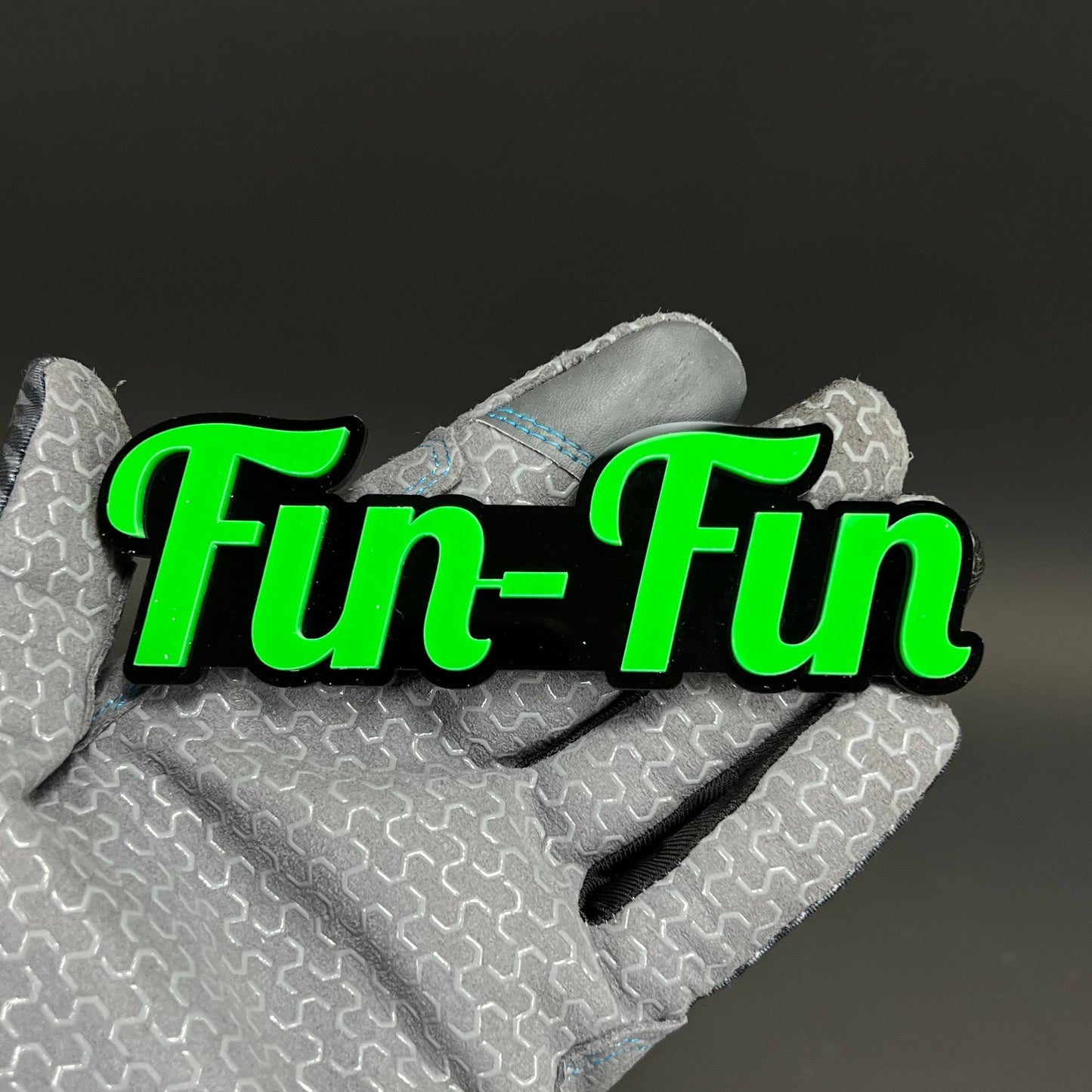 1PC Fin-Fin 3D Acrylic Badge - Car Truck Emblem Fender Tailgate Trunk Sticker
