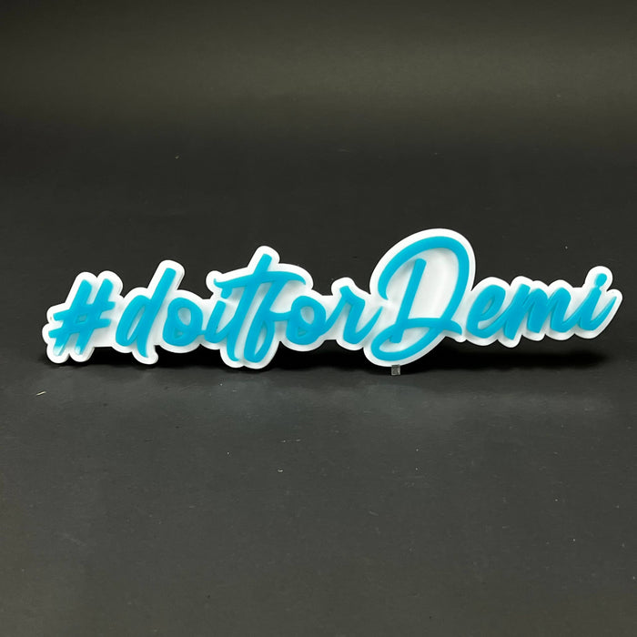 1PC #doitforDemi 3D Acrylic Badge - Car Truck Emblem Fender Sticker